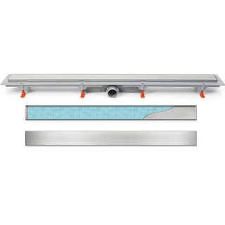 Душевой лоток Veconi Klasik 650 V650K с решеткой Хром глянцевый  под плитку